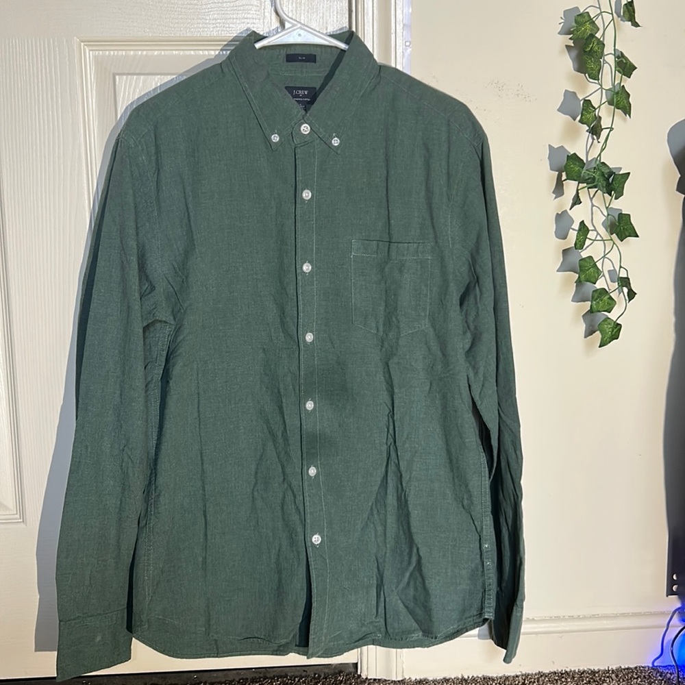 🍀J.CREW Slim Heathered Cotton Shirt🍀